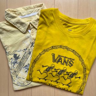 ヴァンズ(VANS)のなか様【ほぼ新品！】VANS・GUESS キッズTシャツ  150㎝　2枚セット(Tシャツ/カットソー)