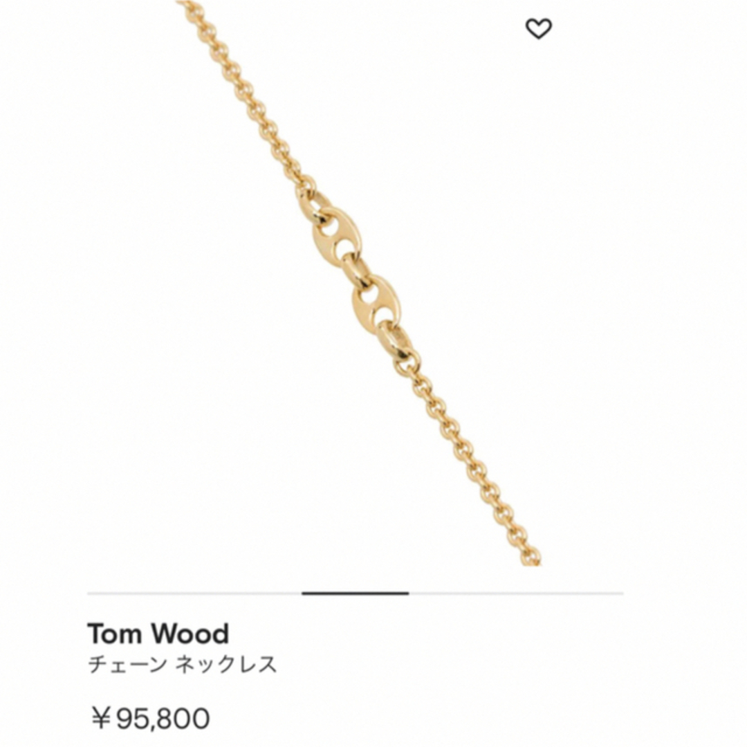 トムウッド Tomwood 未使用 ゴールドネックレス スクエア 約52.5cm