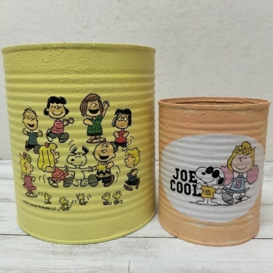 PEANUTS(ピーナッツ)の☆しゅう様専用☆SNOOPY　リメイク缶　⑦⑰㉔ ハンドメイドのインテリア/家具(インテリア雑貨)の商品写真