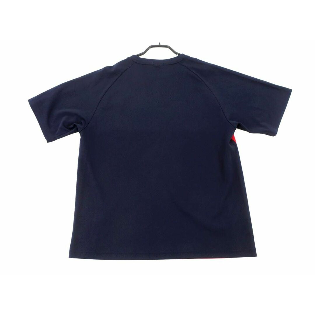 adidas(アディダス)のadidas アディダス ラグラン ロゴ プリント トレーニングウェア Tシャツ size0/紺ｘ赤 ■◆ メンズ メンズのトップス(Tシャツ/カットソー(七分/長袖))の商品写真