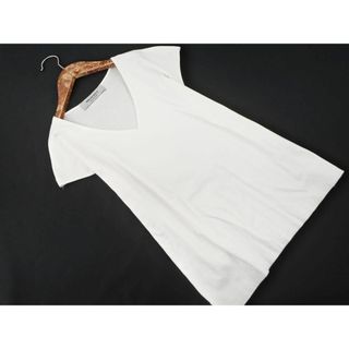 ユナイテッドアローズ(UNITED ARROWS)のgreen label relaxing グリーンレーベルリラクシング ユナイテッドアローズ Vネック ノースリーブ カットソー sizeS/白 ■◆ レディース(カットソー(半袖/袖なし))