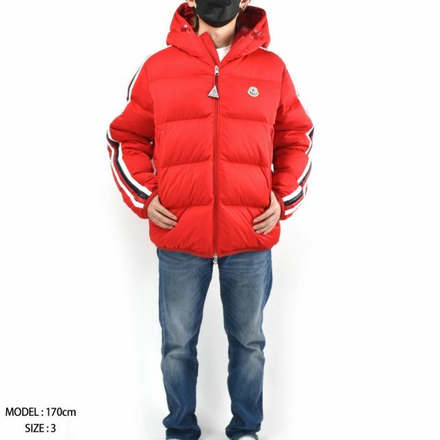 MONCLER - 【RED】モンクレール ダウンジャケット メンズの通販 MONCLER - 【RED】モンクレール ダウンジャケット メンズの通販