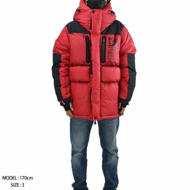 MONCLER(モンクレール)の【RED】モンクレール ダウンコート メンズ アウター メンズのジャケット/アウター(ダウンジャケット)の商品写真