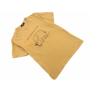 ビームス(BEAMS)のBEAMS HEART ビームスハート プリント Tシャツ sizeS/ベージュ ■◆ メンズ(Tシャツ/カットソー(半袖/袖なし))