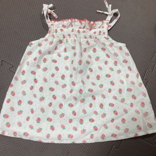 ザラキッズ(ZARA KIDS)の美品　ザラ　イチゴ柄　キャミ　キャミソール　チュニック(その他)