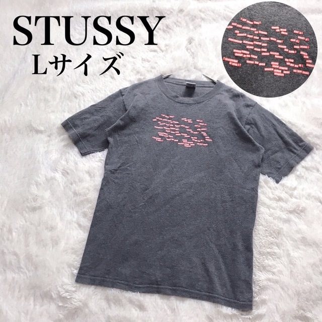 STUSSY(ステューシー)の美品 STUSSY ステューシー ボックスロゴ カットソー Tシャツ 半袖  レディースのトップス(Tシャツ(半袖/袖なし))の商品写真