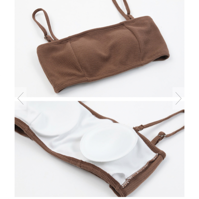 SEA DRESS(シードレス)のワッフル素材バンドゥセットビキニ/水着 レディースの水着/浴衣(水着)の商品写真