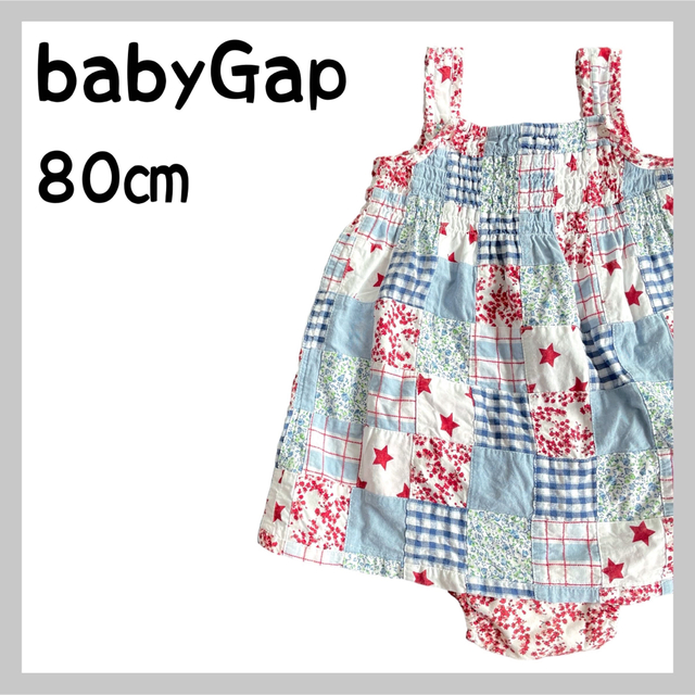 babyGAP(ベビーギャップ)のbabyGap パッチワークワンピース キッズ/ベビー/マタニティのベビー服(~85cm)(ワンピース)の商品写真