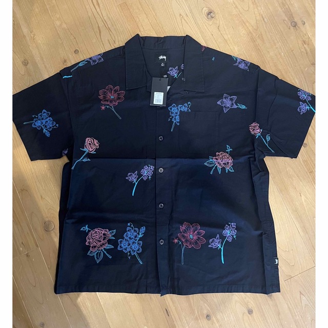 新品・未使用 Stussy Hand Drawn Flower Shirt