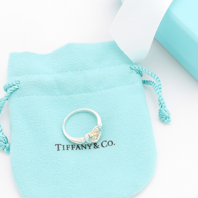 Tiffany & Co.(ティファニー)の【美品】TIFFANY＆Co. ハート リボン イエローゴールド リング レディースのアクセサリー(リング(指輪))の商品写真