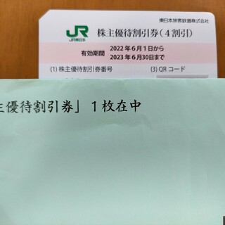 ジェイアール(JR)のＪＲ東日本株主優待割引券　１枚　即日発送可能(鉄道乗車券)