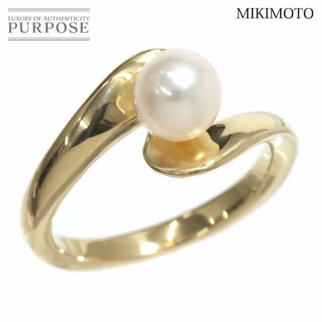 MIKIMOTO ミキモト　ダイヤリング　YG K18  イエローゴールド