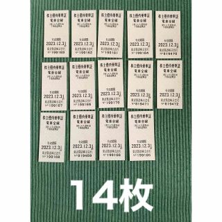 東武鉄道 株主優待 乗車券 14枚 有効期限2023年12月31日 迄 - 鉄道乗車券