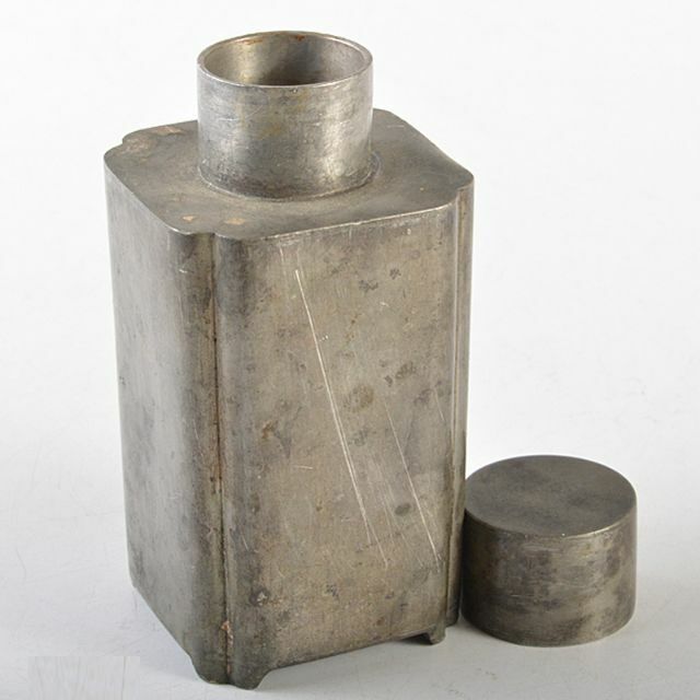 煎茶道具 古錫 四方茶壷 茶心壷 在銘 約212g M R5849 煎茶道具 古錫 四方茶壷 茶心壷 在銘 約212g M R5849