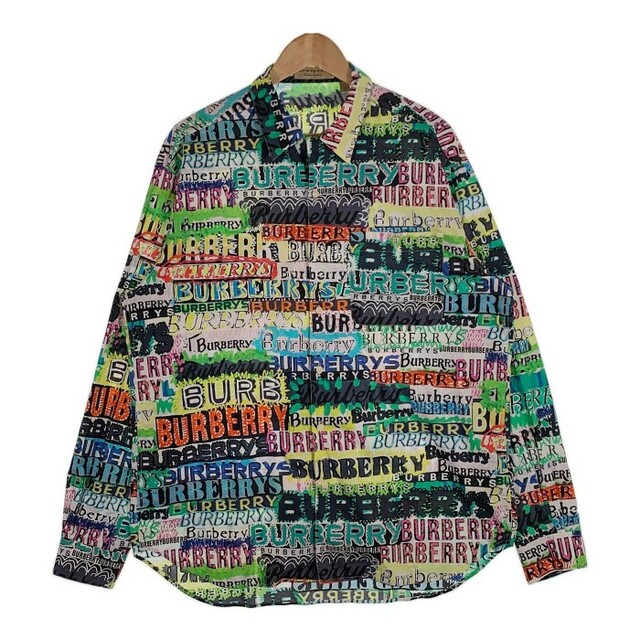 バーバリー マルチロゴプリント オープンカラーシャツ サイズ XLのサムネイル