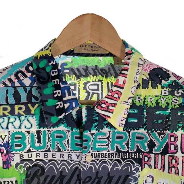 BURBERRY(バーバリー)のバーバリー マルチロゴプリント オープンカラーシャツ サイズ XL メンズのトップス(シャツ)の商品写真