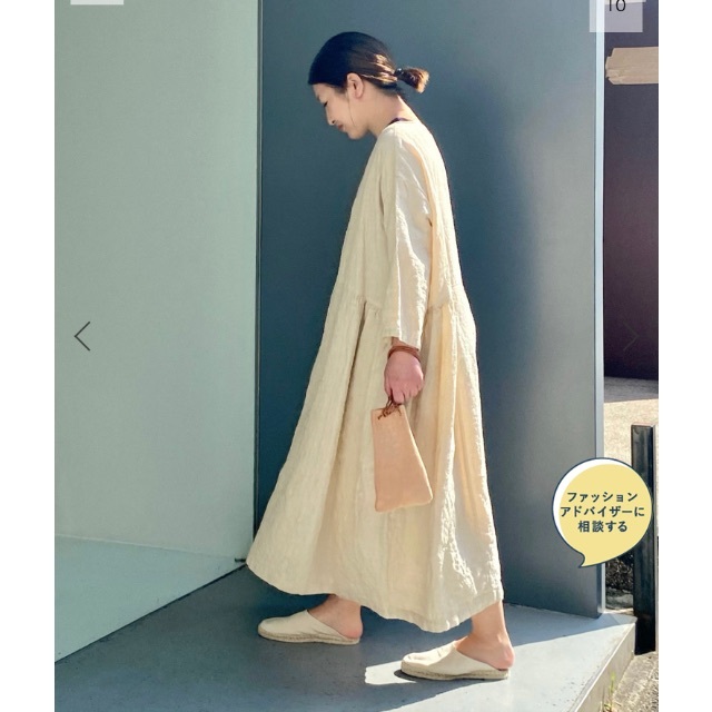 【週末限定】js luxe☆40リネンサイドギャザーワンピース ジャーナルスタンダードラックス⭐︎ 40リネン サイドギャザー
