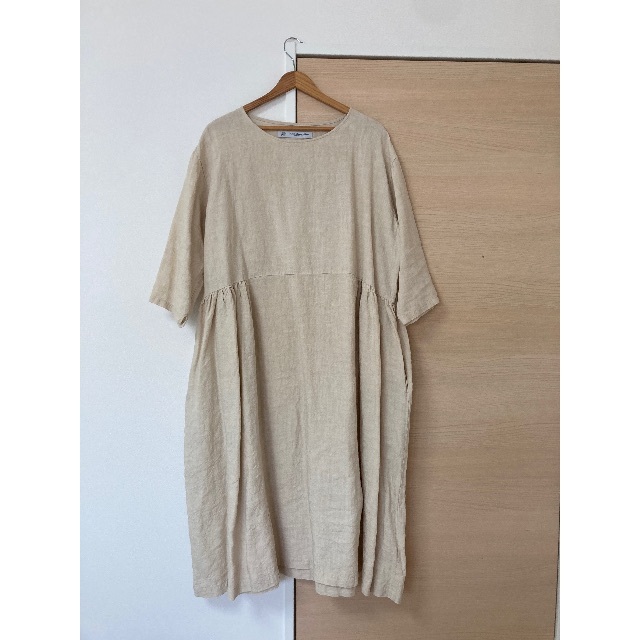 【週末限定】js luxe☆40リネンサイドギャザーワンピース journal standard luxeのコーディネートスナップ（M.F