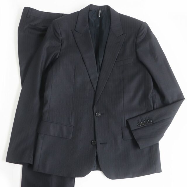 DIOR HOMME - 美品□Dior HOMME/ディオールオム ストライプ柄 ピークド
