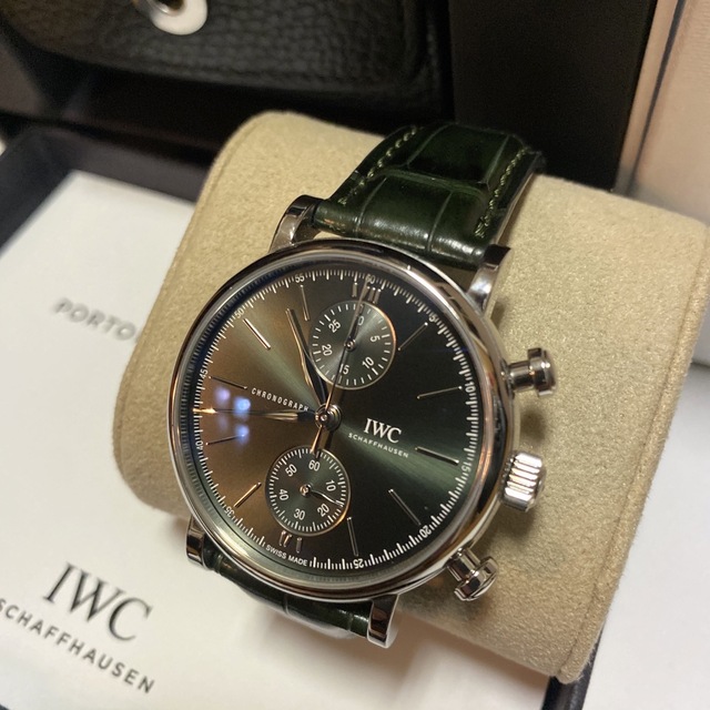 【専用】IWC ポートフィノ・クロノグラフ IW391405 文字盤 グリーン