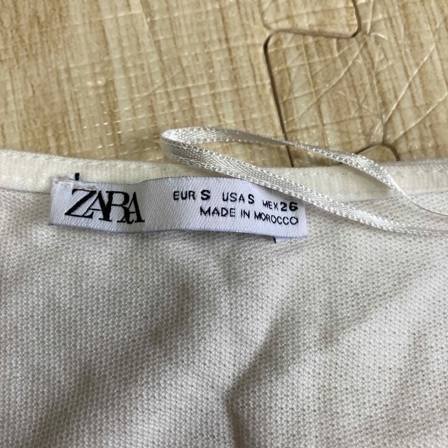 ZARA　アシンメトリー丈ワンピース　Lサイズ　ホワイト