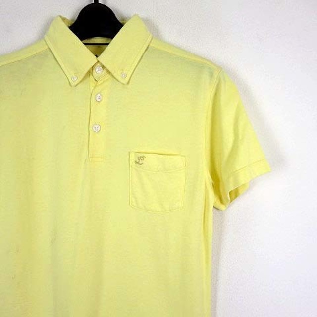 PLST(プラステ)のプラステ PLST ポロシャツ ボタンダウン ロゴ 刺繍 ポケット 半袖 S 黄 メンズのトップス(ポロシャツ)の商品写真
