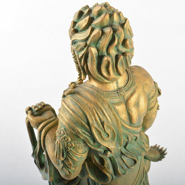 大仏師 松久宗琳作 ブロンズ 不動明王像 仏像 高さ約30.5cm 大仏師 松久宗琳作 ブロンズ 不動明王像 仏像 高さ約30.5cm