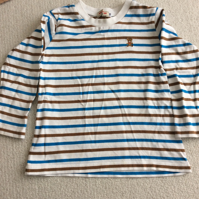 ミキハウス ロングTシャツ 古着 100センチ キッズ/ベビー/マタニティのキッズ服男の子用(90cm~)(Tシャツ/カットソー)の商品写真