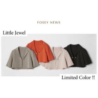 FOXEY フォクシー サイズ38 リトルジュエル ジャケット グレー