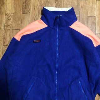 90s USA製 Columbia フリース 紫 XL  ジップアップ※購入