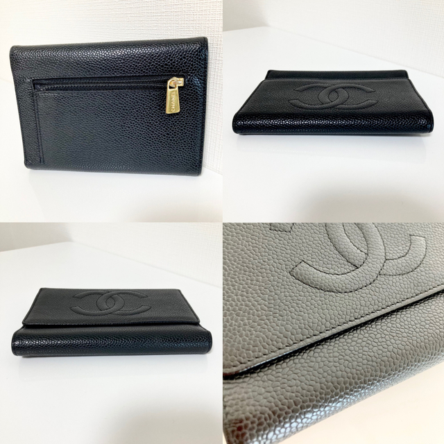 CHANEL(シャネル)のCHANEL シャネル キャビアスキン 長財布 ブラック 黒 ココマーク レディースのファッション小物(財布)の商品写真