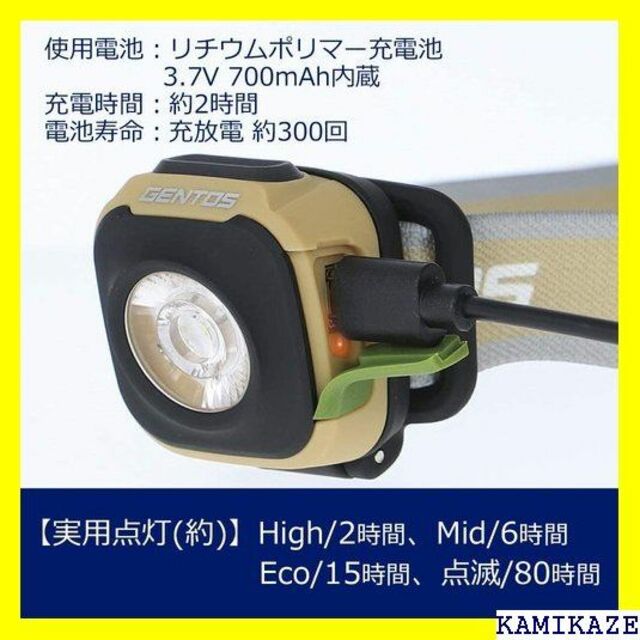 ☆ GENTOS ジェントス LED ヘッドライト USB NSI規格準拠 27