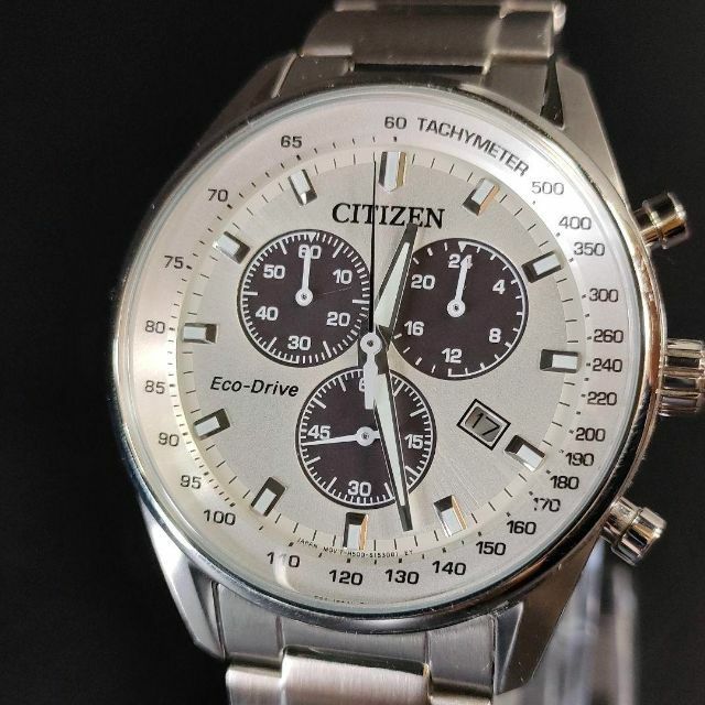 極美品【稼働品】CITIZEN シチズン H500 ホワイト シルバー ソーラー-