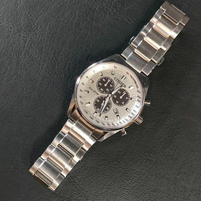 極美品【稼働品】CITIZEN シチズン H500 ホワイト シルバー ソーラー-