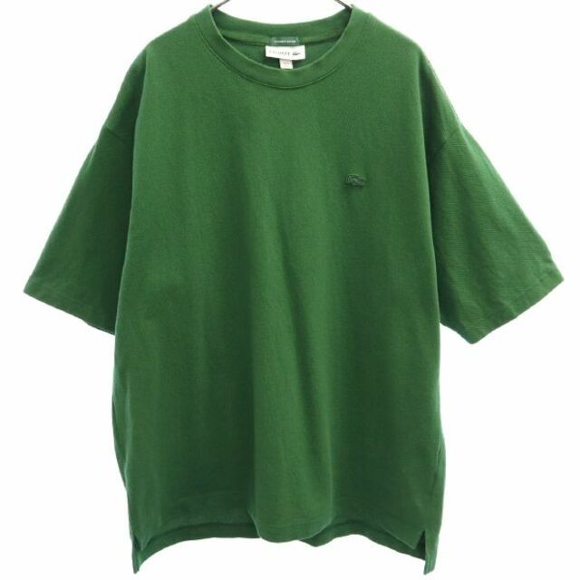 LACOSTE(ラコステ)のラコステ 日本製 ワンポイントワッペン 半袖 Tシャツ L グリーン LACOSTE クルーネック 鹿の子地 メンズ 【中古】  【230609】 メンズのトップス(Tシャツ/カットソー(半袖/袖なし))の商品写真