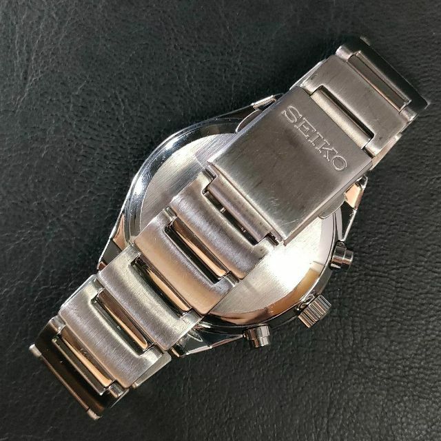 極美品【稼働品】SEIKO　セイコーワールドタイム　ブラック　シルバー　ソーラー