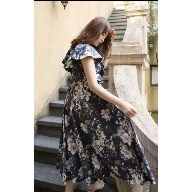 Herlipto Anemone Ruffled Long Dress 花柄