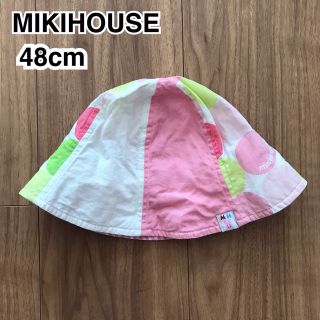 ミキハウス(mikihouse)の【 MIKIHOUSE 】ミキハウス　ピンク　ベビー帽子　48cm(帽子)