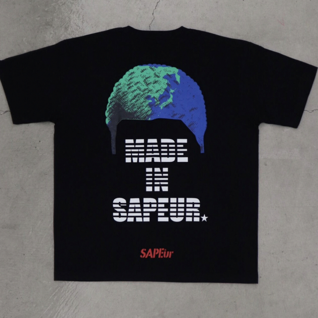 SAPEur × MIW Made in Sapeur Tee 黒 L - Tシャツ/カットソー(半袖/袖なし)