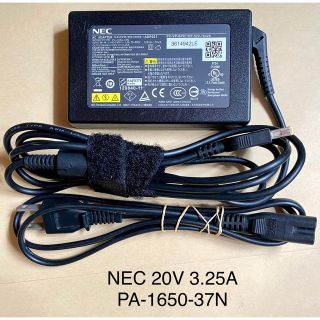 エヌイーシー(NEC)の☆送料込☆中古純正品NECのACアダプター20V3.25A角型センターPIN(PC周辺機器)