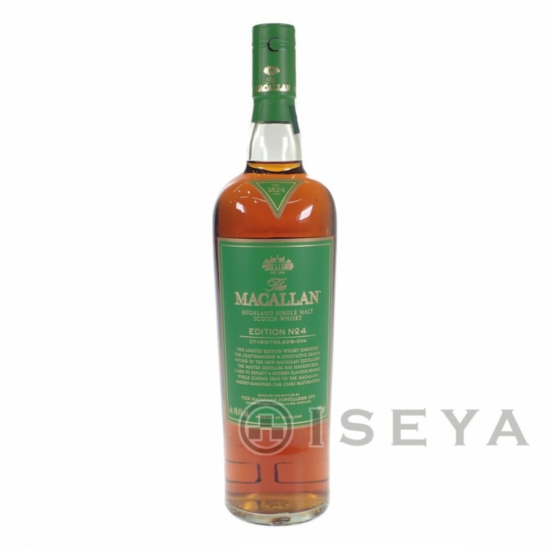 【Sランク】MACALLAN ザ・マッカラン エディショングリーン No.4 サントリー正規品 シングルモルトウイスキー 48% 48度 700ml アルコール 酒【ISEYA】