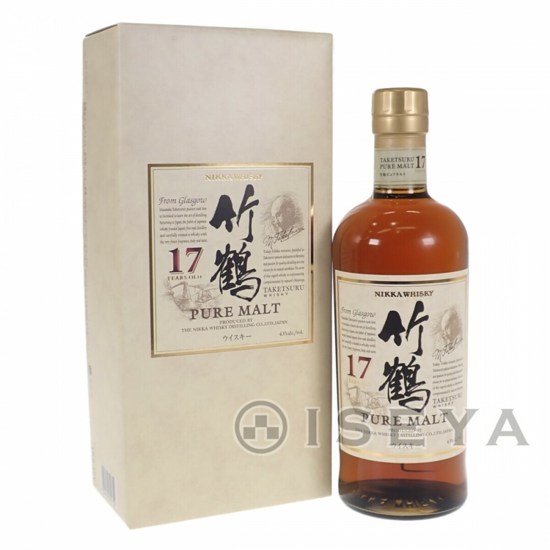 【Sランク】NIKKA WHISKY ニッカ 竹鶴 17年 ピュアモルト ウイスキー 43％ 700ml 箱付 正規品 お酒 アルコール ギフト【ISEYA】