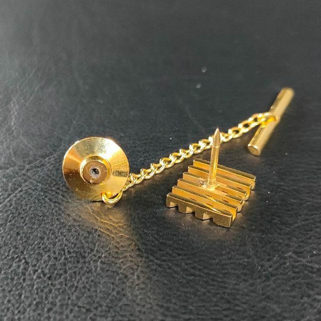 極美品】Dior ディオール ネクタイピン ゴールド スクエア メッシュ ロゴ-