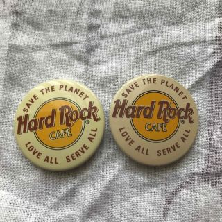 ハードロックカフェ(Hard Rock CAFE)のハードロックカフェ缶バッジ2個(ノベルティグッズ)