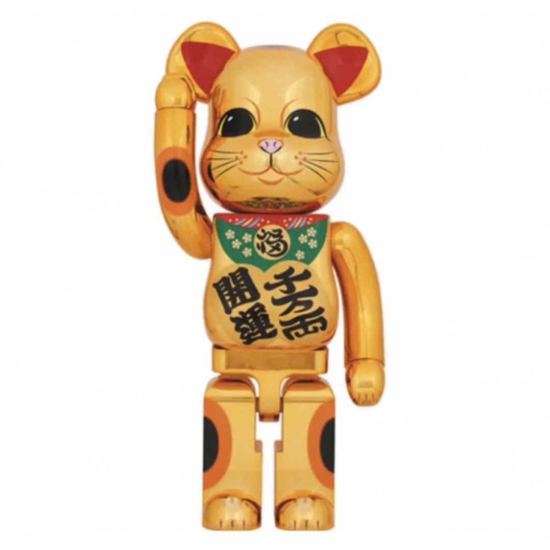 BE@RBRICK 招き猫 開運・千万両 金メッキ 1000%