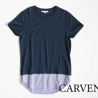 カルヴェン(CARVEN)のCARVEN カルヴェン レイヤード Tシャツ ネイビー Sサイズ  半袖  (Tシャツ/カットソー(半袖/袖なし))