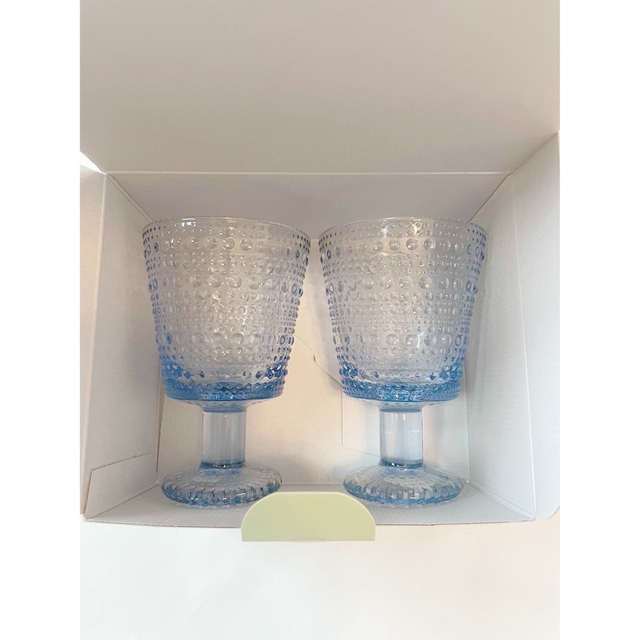 iittala(イッタラ)の新入荷！イッタラ　カステヘルミ　ユニバーサルグラス　アクア　2個セット　箱付き インテリア/住まい/日用品のキッチン/食器(グラス/カップ)の商品写真