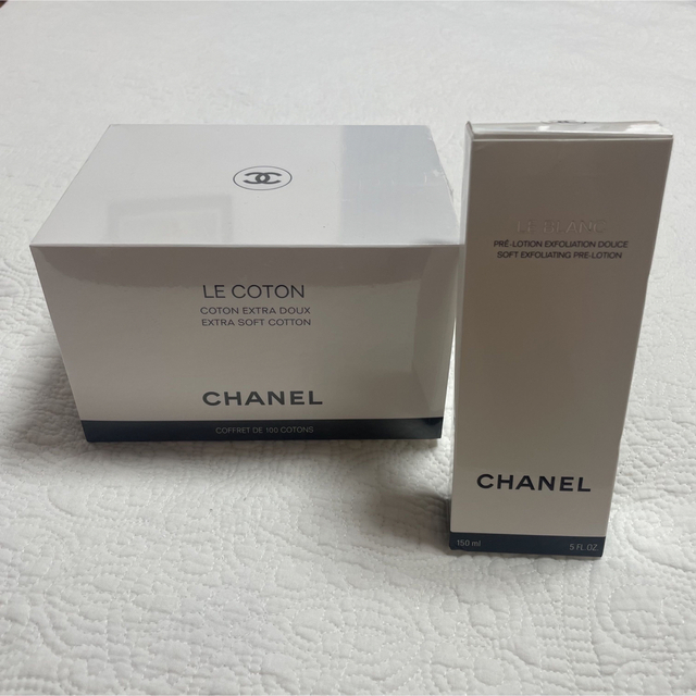 CHANEL ル ブラン プレローション 拭き取り用化粧水 コットン