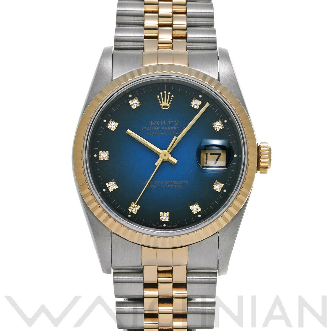 ロレックス ROLEX 16233G X番(1991年頃製造) ブルー・グラデーション /ダイヤモンド メンズ 腕時計時計