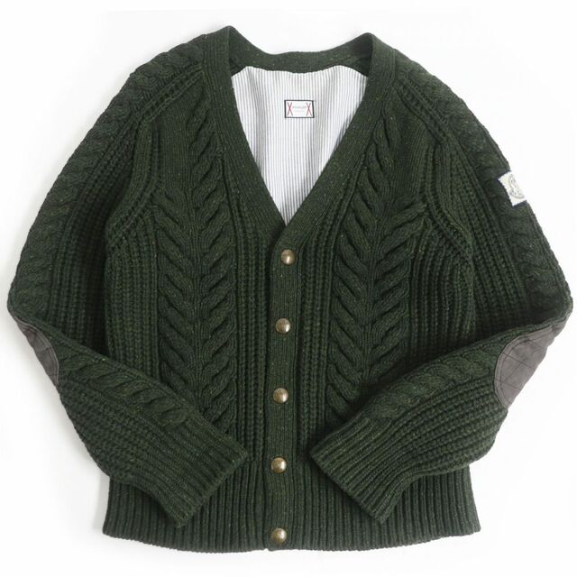 MONCLER - 美品□モンクレールガムブルー MAGLIA TRICOT CARDIGAN ロゴ